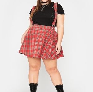 Dollskills 2XL plaid suspender skirt